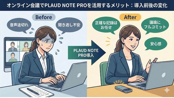 オンライン会議でplaud note proを活用するメリット