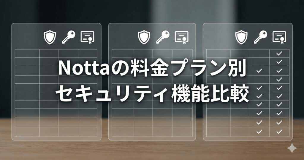 Nottaの料金プラン別セキュリティ機能比較