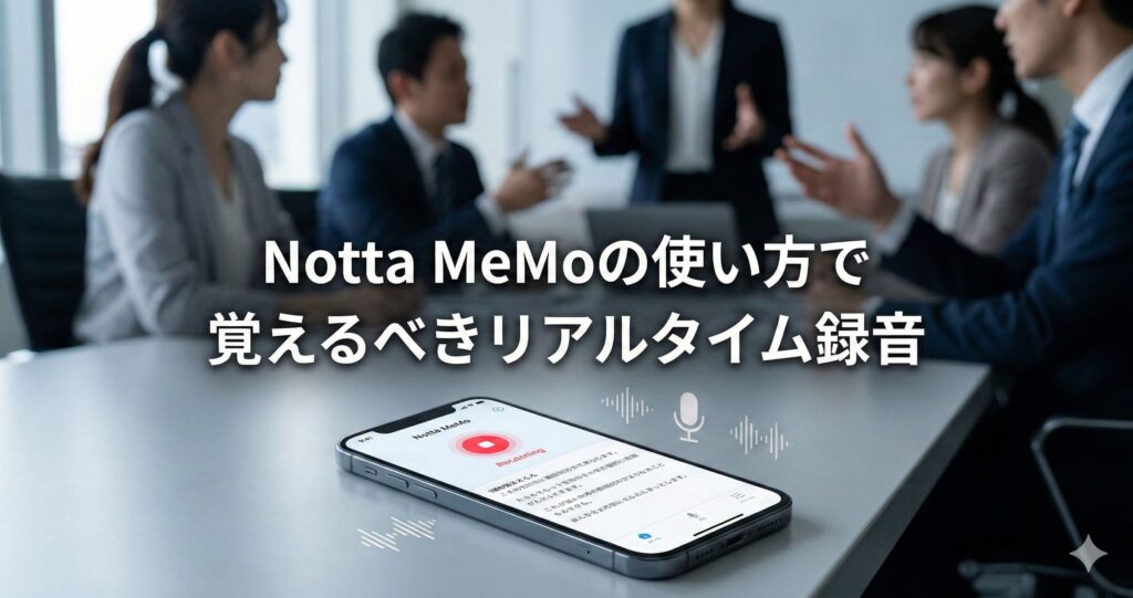 Notta MeMoの使い方で覚えるべきリアルタイム録音