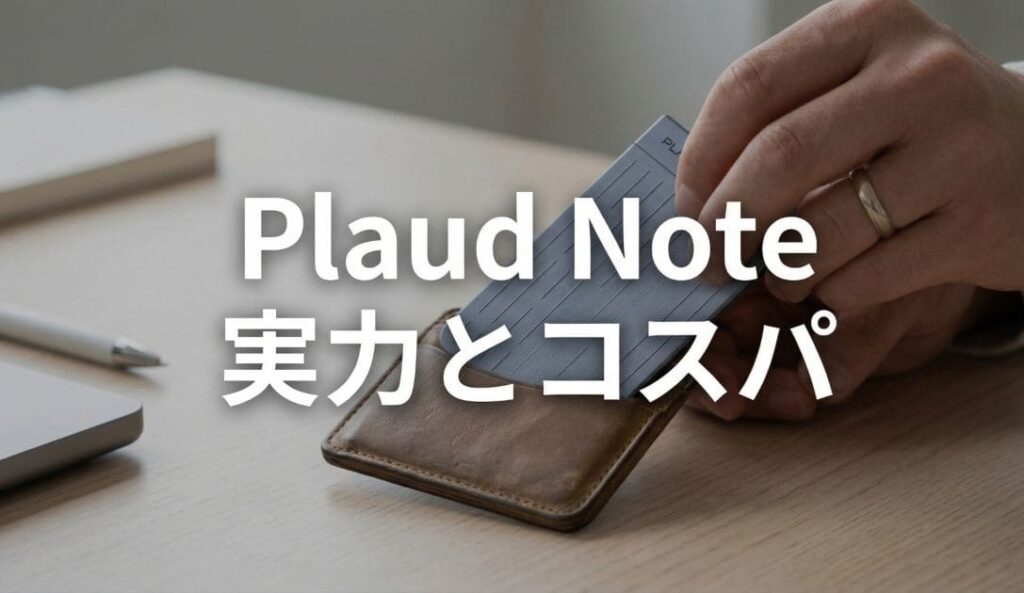 Plaud Noteの実力～コスパ重視ならこのモデルで十分？
