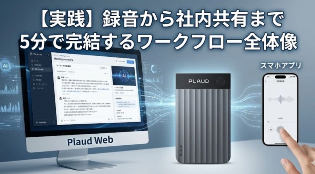 【実践】録音から社内共有まで5分で完結するワークフロー全体像