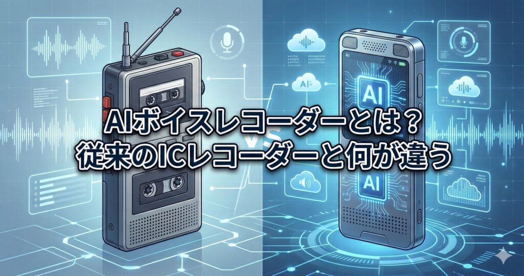 AIボイスレコーダーとは？従来のICレコーダーと何が違う