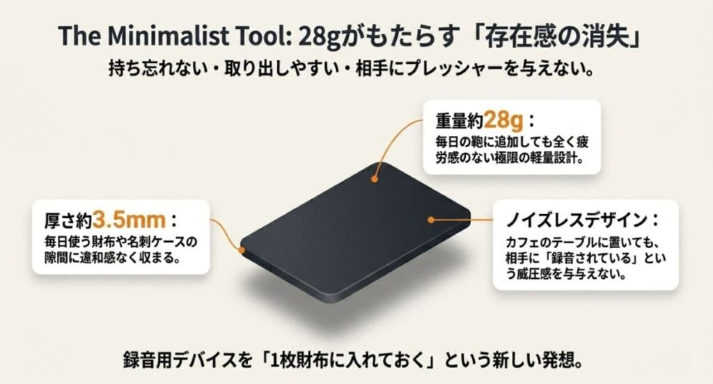 結論2. 機動派フリーランスが選ぶべきは28gのカード型レコーダー