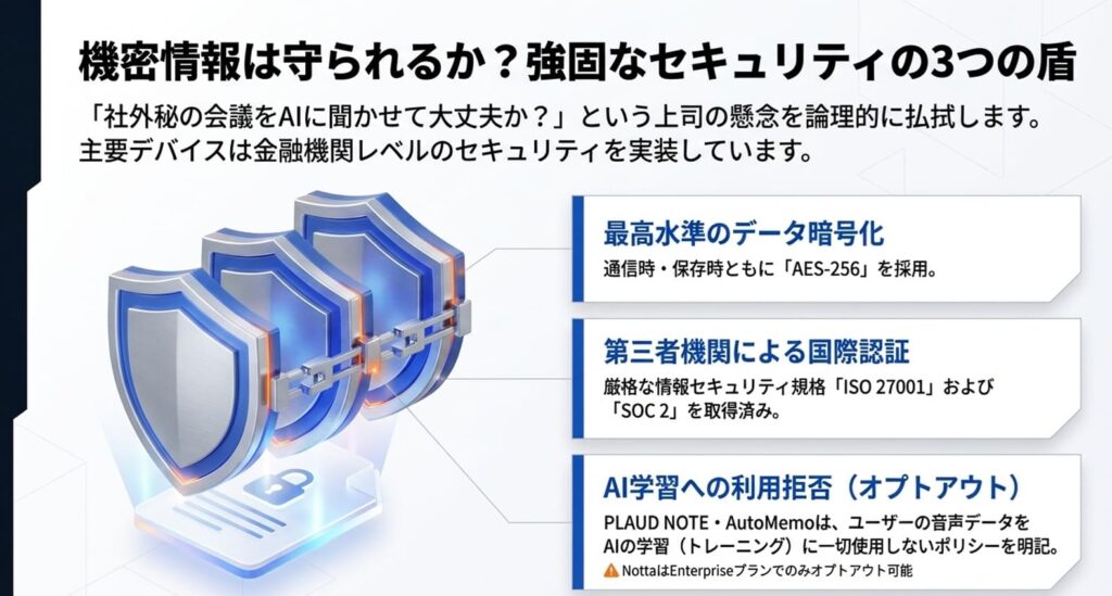 会議の機密情報をAIに読ませて大丈夫？セキュリティ対策の実態