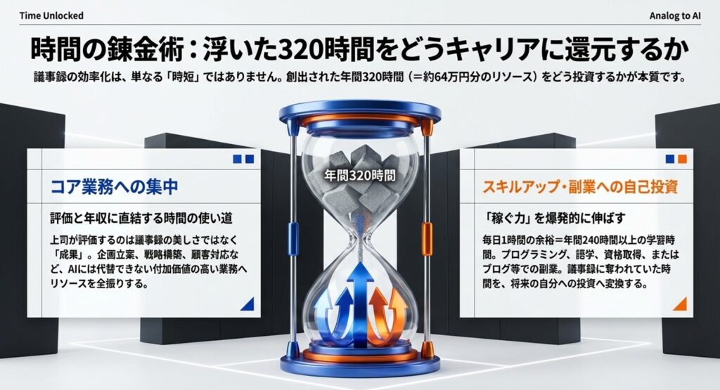 議事録を効率化して浮いた年320時間の「使い道」を戦略的に考える