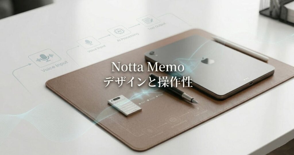 Notta Memoデバイスのデザインと操作性