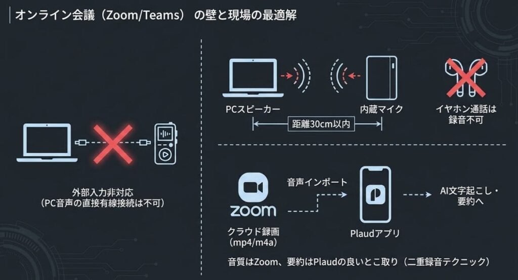 オンライン会議（Zoom／Teams／Meet）でPlaud NoteのChatGPT連携を使うやり方