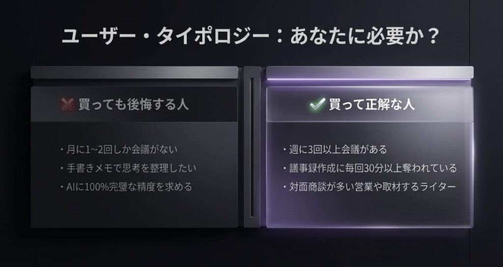 買ってはいけない人・買うべき人を正直に分類