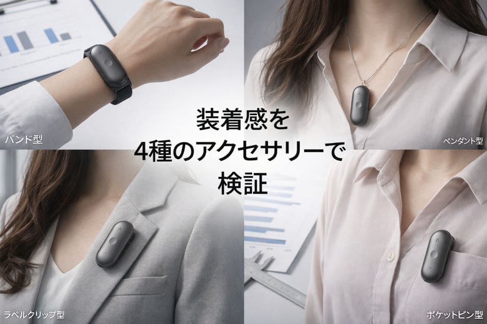装着感を4種類のアクセサリーで検証してみた