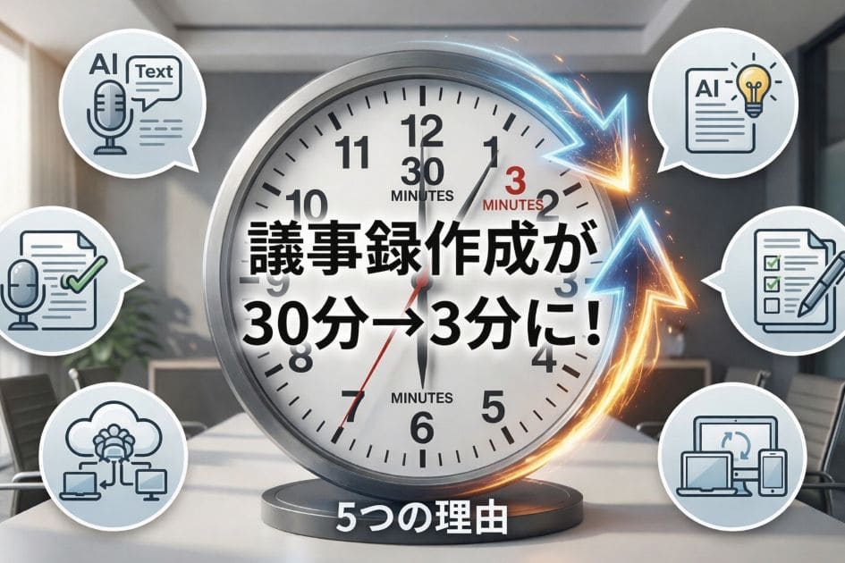 議事録作成が30分→3分になった5つの理由