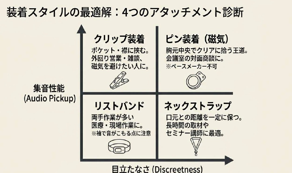 4通りの装着方法と集音性能の違い【独自比較表】