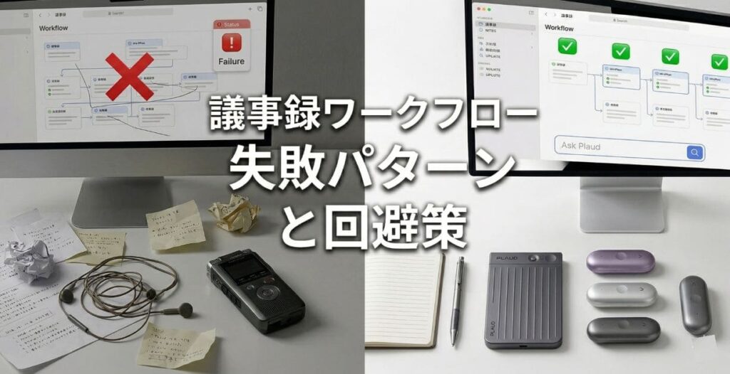議事録ワークフローを崩す失敗パターンと回避策