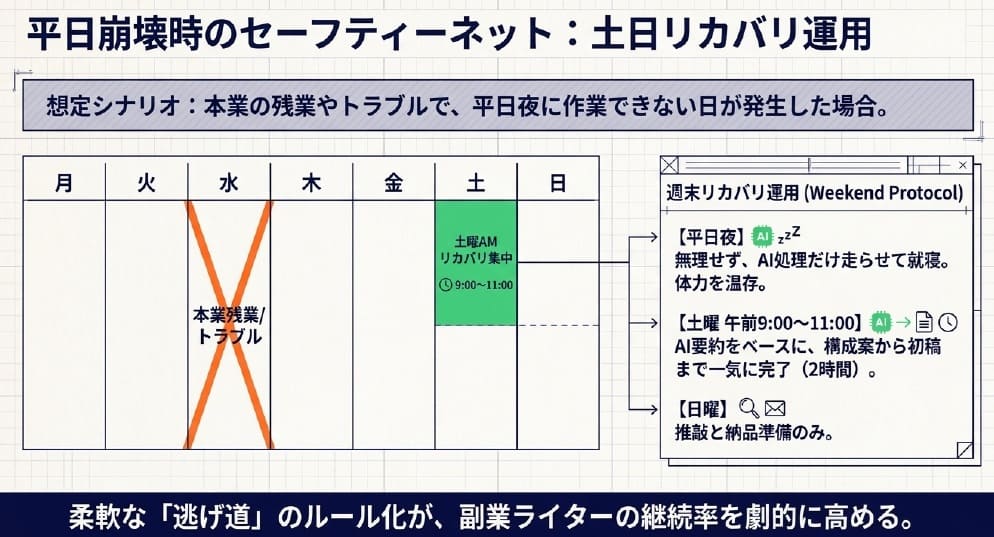 平日できない日は土日でリカバリ〜柔軟な稼働の組み方〜
