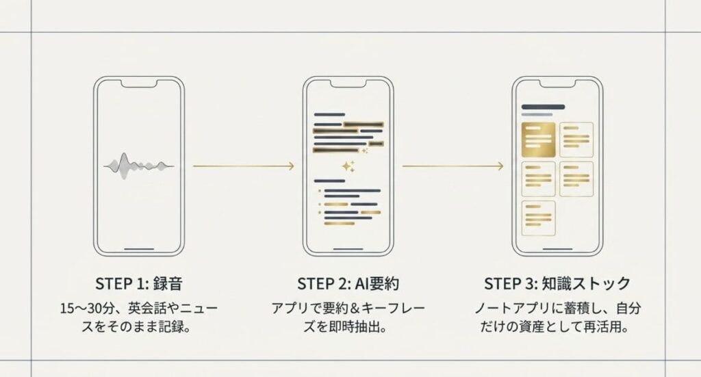 AIボイスレコーダー×英語学習の3ステップ完全フロー