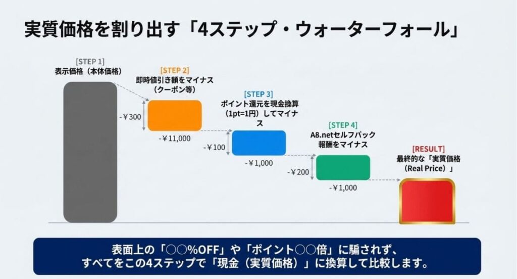 「実質価格」の算出方法｜ポイント還元 vs 現金値引きの見極め