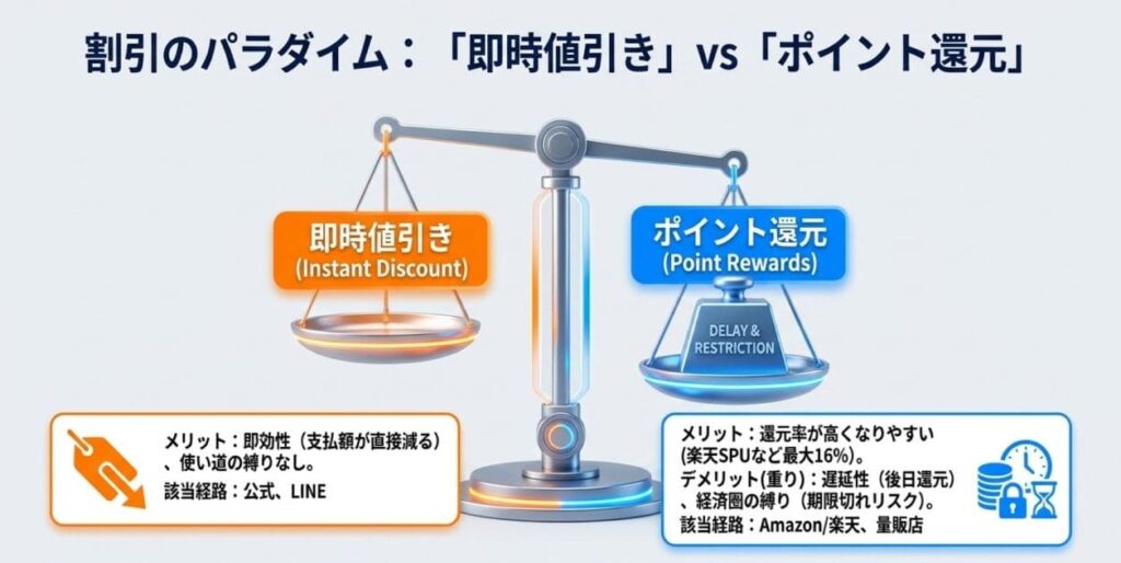 【経路別早見表】公式 vs Amazon vs 楽天 vs A8.netセルフバック vs 量販店