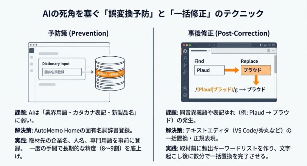 専門用語・固有名詞の誤変換対策