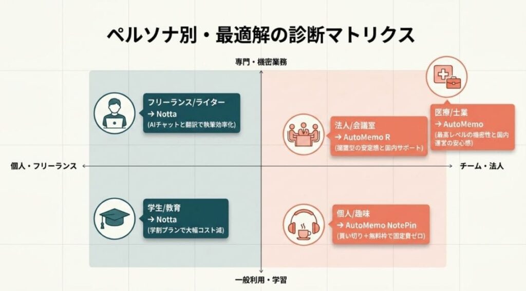 ユーザータイプ別おすすめ（5ペルソナ）