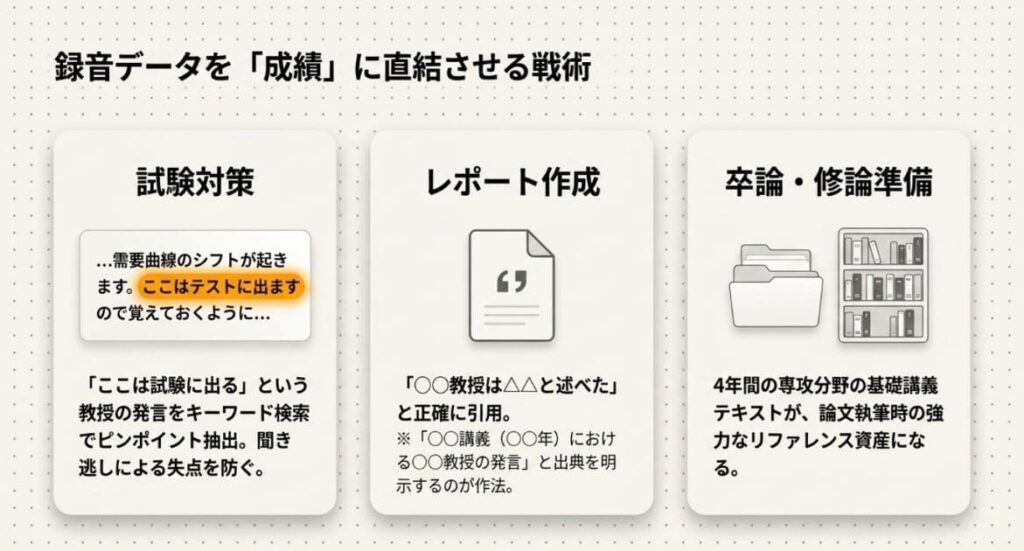 試験対策・レポート作成への活用