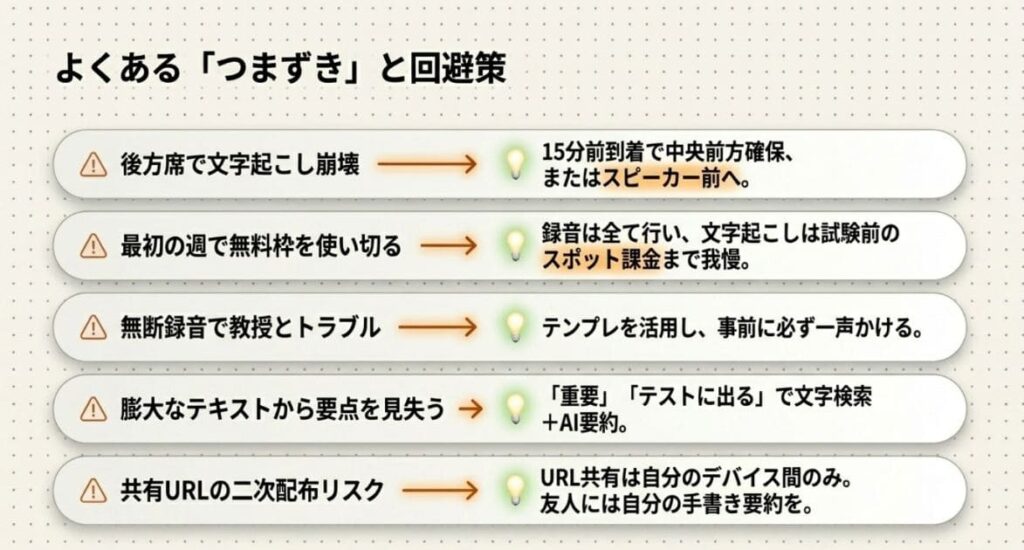 つまずきがちな5ポイント＋FAQ