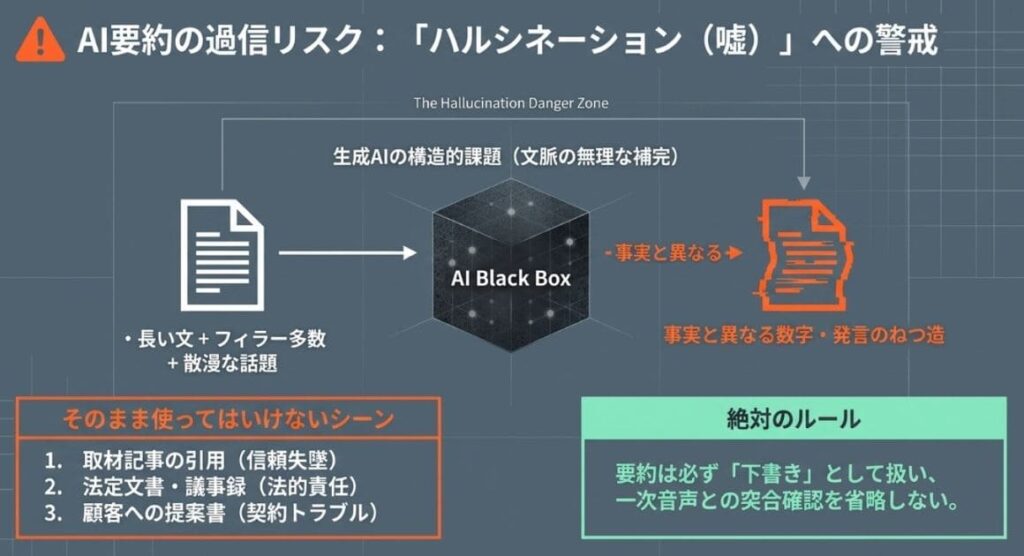 AI要約過信は危険｜要約の限界と人手チェックの徹底