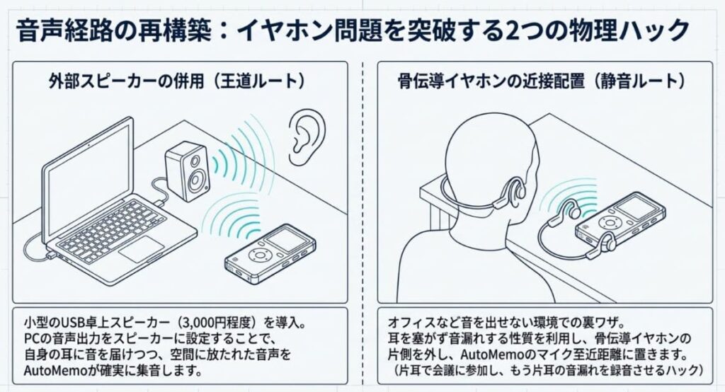 イヤホン接続で相手の声が録音できない理由