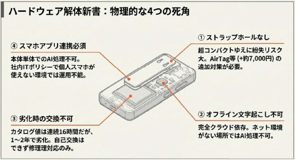 【デメリット①〜④】機能・物理面の見落としやすい弱点
