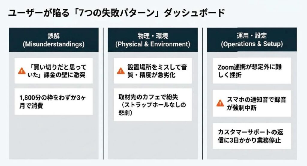 Notta Memoユーザーの失敗談7パターン｜後悔した人の共通点