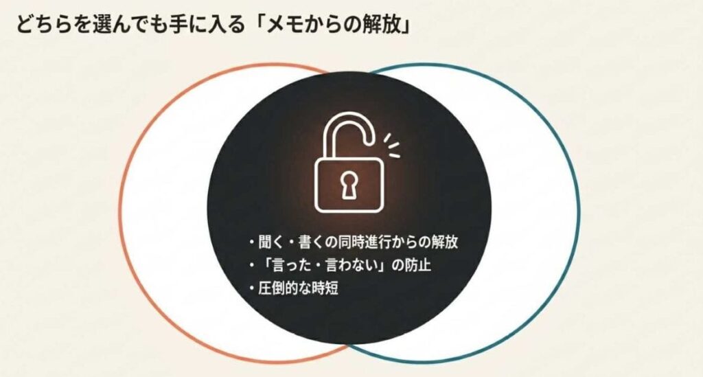 どちらを選んでも共通して得られること